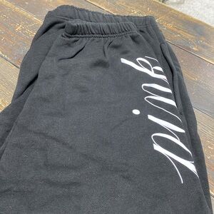 PINK Victoria's Secret Black Joggers with White Logo